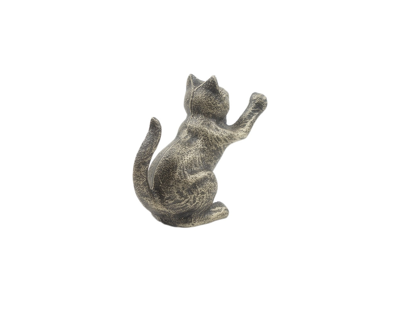 Rustic Gold Cast Iron Cat Door Stopper 5""