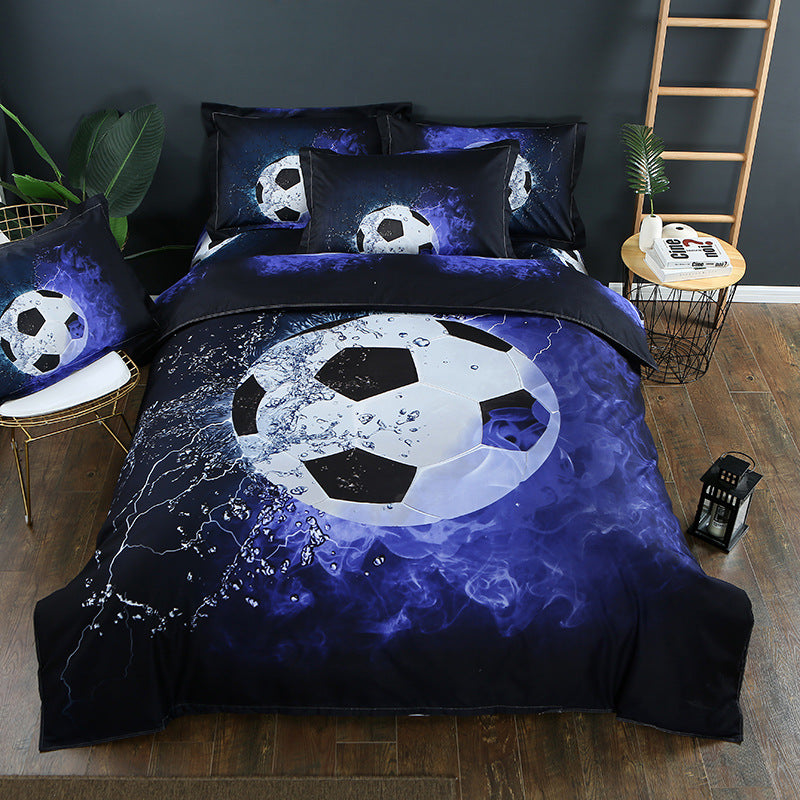 3D Cotton Printed Three Piece Home Textile Set