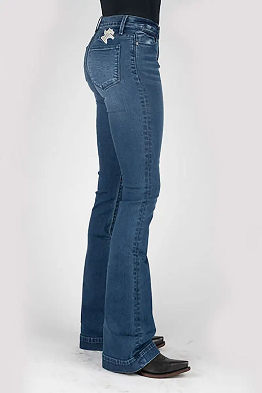 Tin Haul 595 Libby Fit Anvil and Hammer ( Denim Dark Wash )- Women's Jeans