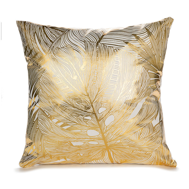 Sofa cushion cover bronzing waist pillowcase