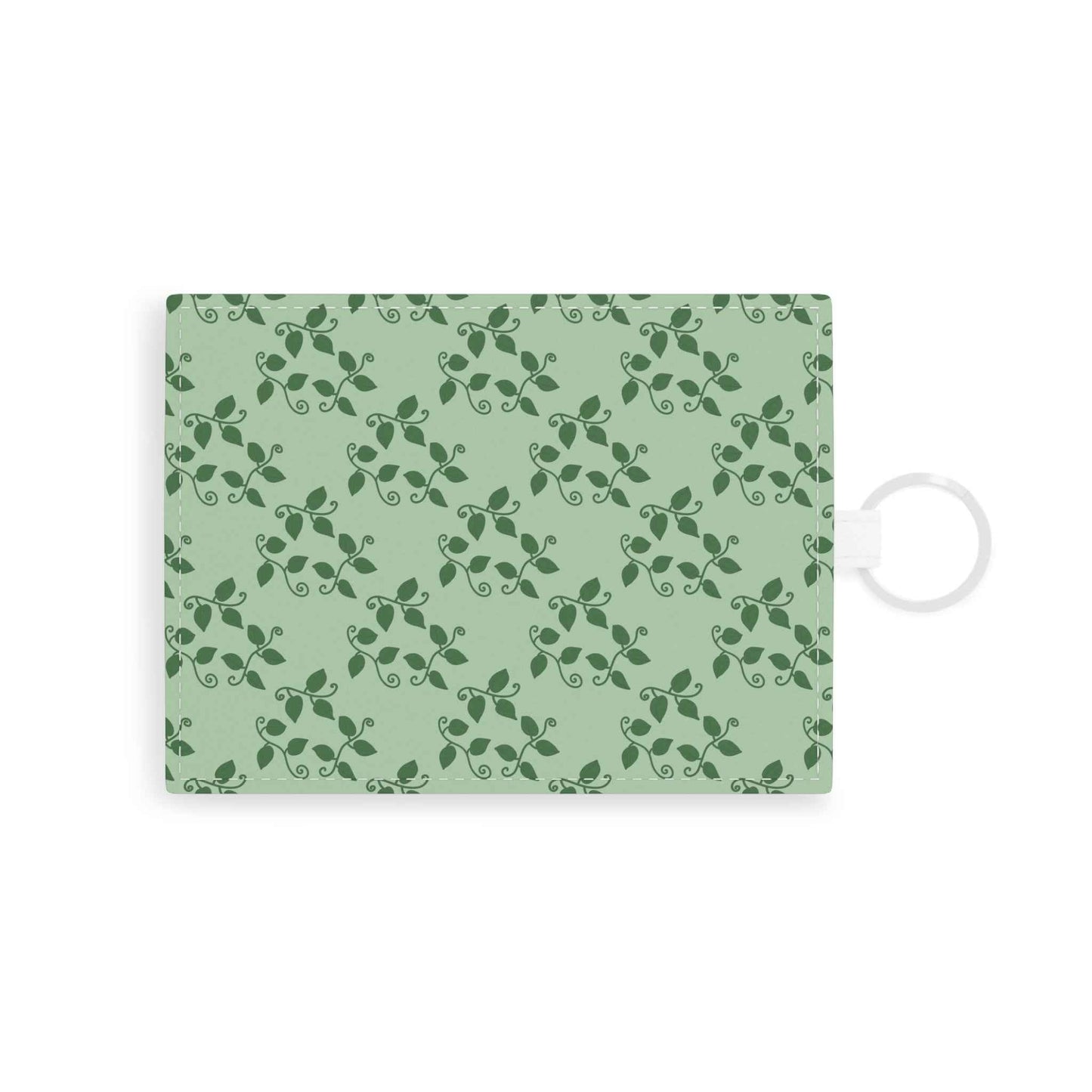 Pothos Pattern Card Holder – Vegan Leather Slim Wallet