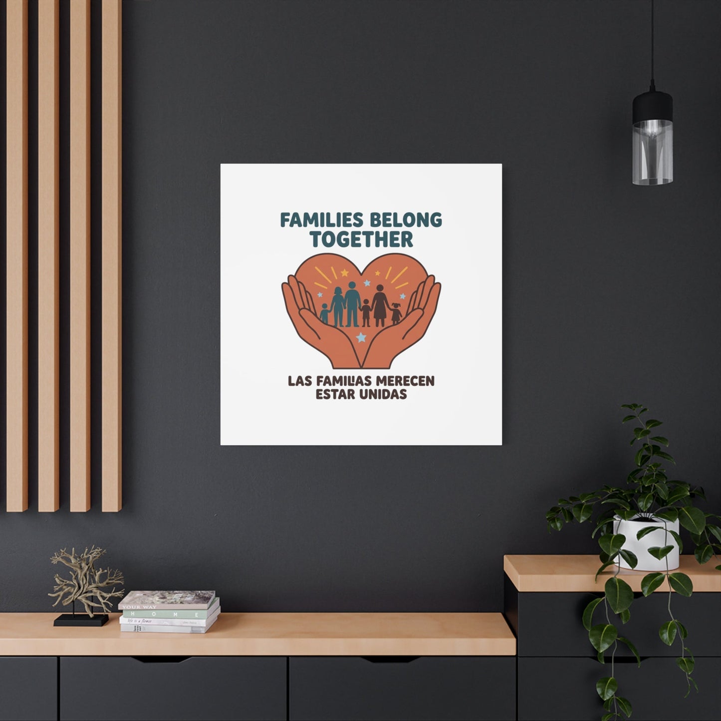 Families Belong Together Canvas | Family Unity, Bilingual Solidarity