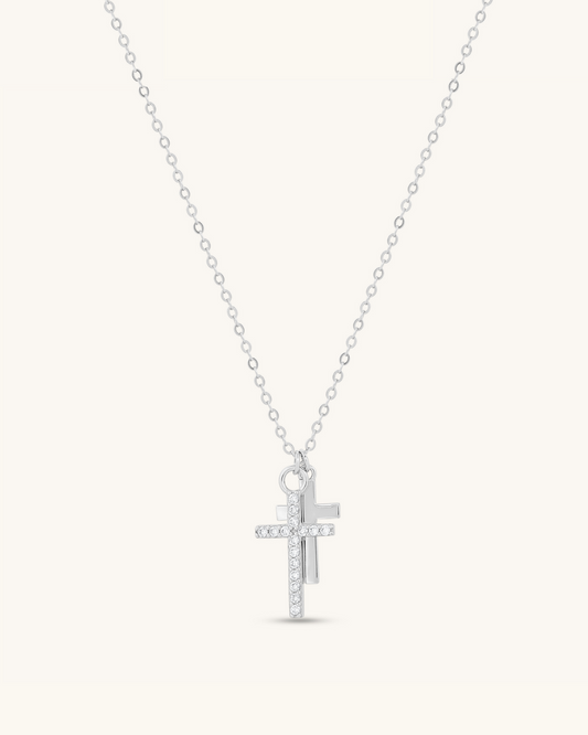 Double Cross Necklace