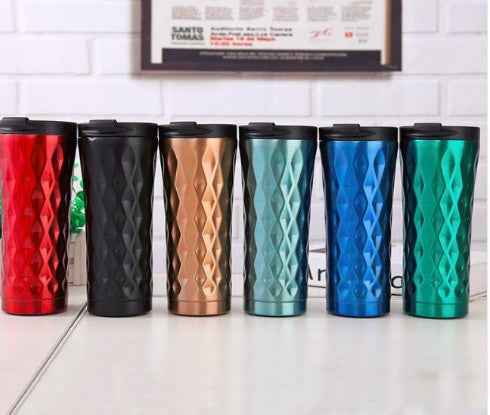 New 500 Ml Double Wall Stainless Steel Car Coffee Mug Cup Coffee Tea Mug Thermo Water Bottle Thermocup Thermomug