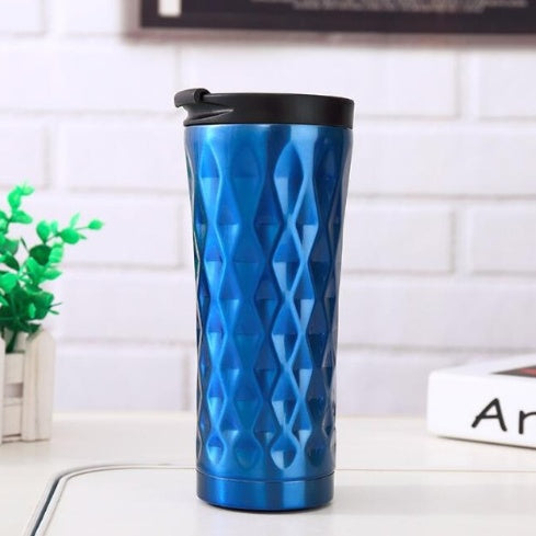 New 500 Ml Double Wall Stainless Steel Car Coffee Mug Cup Coffee Tea Mug Thermo Water Bottle Thermocup Thermomug