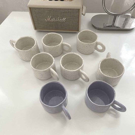 Ins Korean Style Mug Creative Retro Coffee Cup Handle Cup Breakfast Cup High-Value Water Cup Ceramic Cup Simple