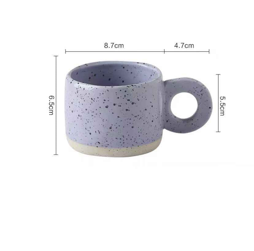 Ins Korean Style Mug Creative Retro Coffee Cup Handle Cup Breakfast Cup High-Value Water Cup Ceramic Cup Simple