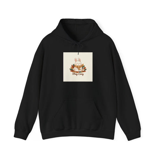 Cozy Bunny Winter Forest hoodie | cute animal illustration, cozy critter art