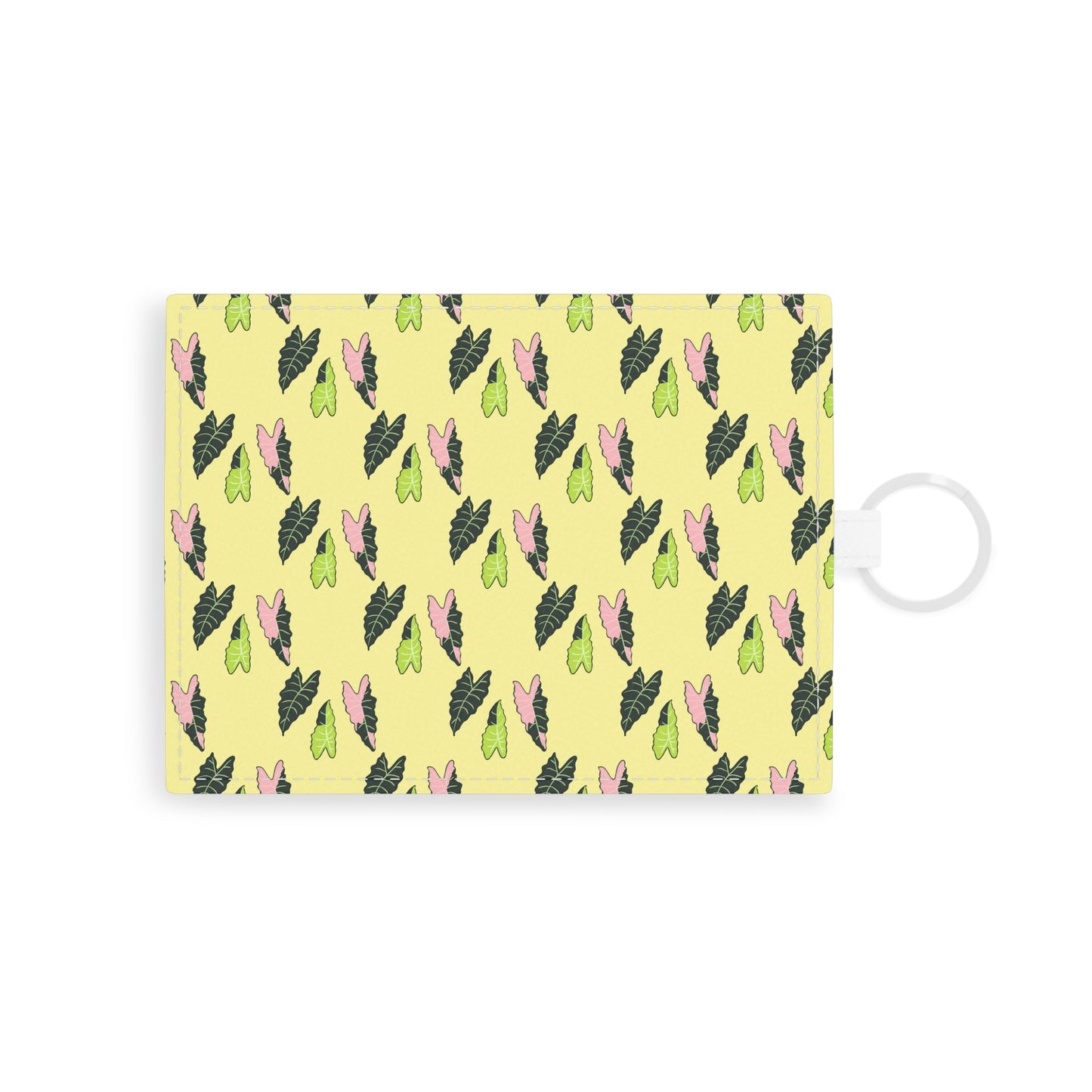 Alocasia Pattern Card Holder – Vegan Leather Slim Wallet