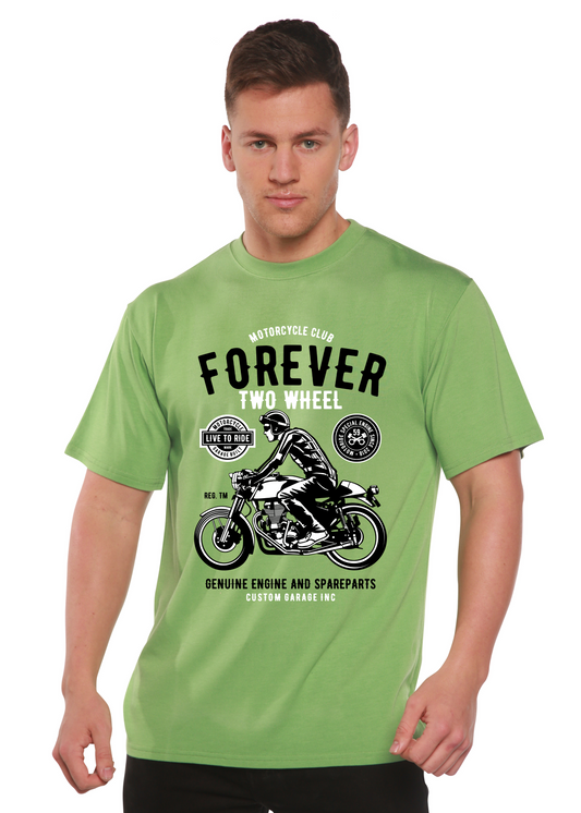 Forever Two Wheel Men's Bamboo Viscose/Organic Cotton Short Sleeve Graphic T-Shirt