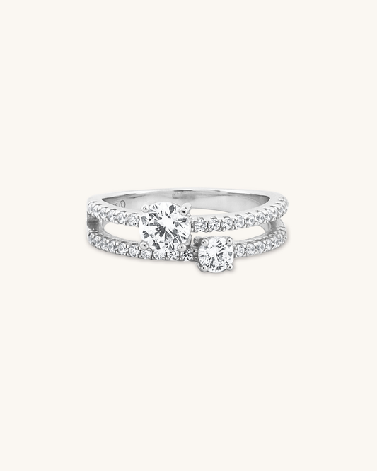 Solitaire Cut Cocktail Ring