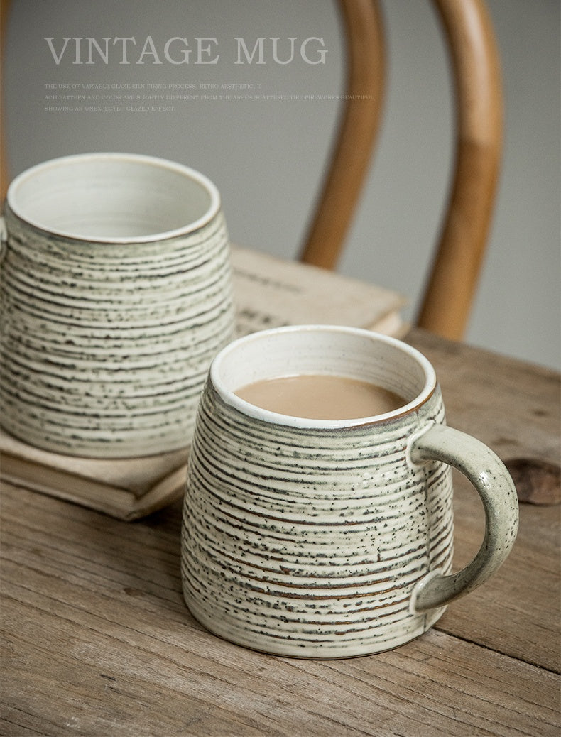 Ceramic Retro Distressed Feeling Japanese Style Big Belly Drinking Cup