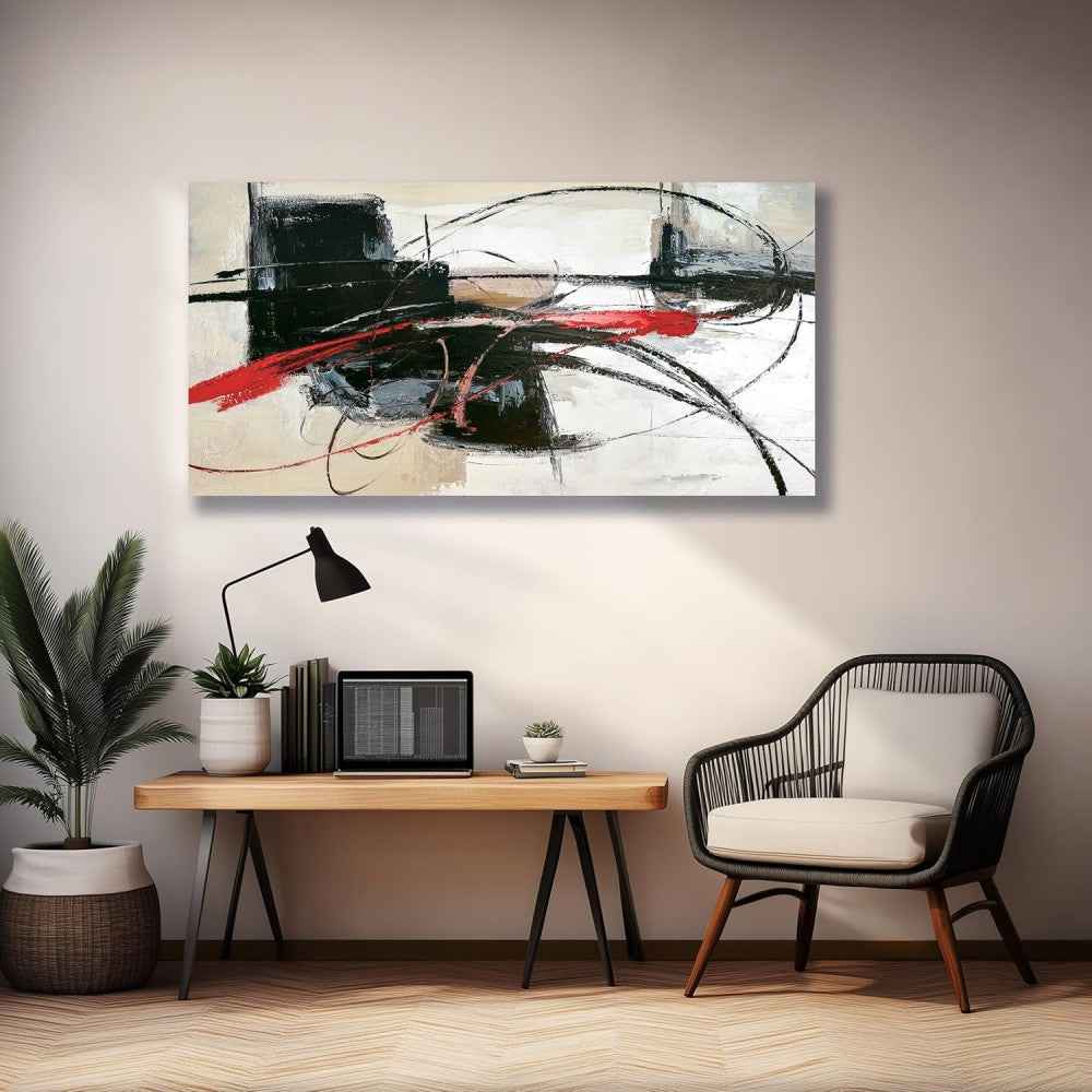 Handmade Oil Painting Canvas Wall Art Decoration Abstract Lines For Home Living Room Decor Rolled Frameless Unstretched Painting