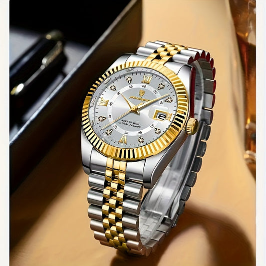 Men's High-end Watch Trend Fashion Business Calendar Luminous Quartz Watch
