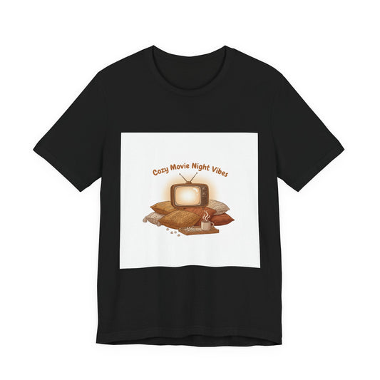 Cozy Movie Night Vibes T-Shirt | Cottagecore Homebody Graphic Tee