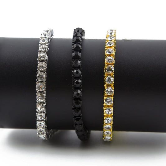 Hip Hop Jewelry Full Rhinestone 5mm Tennis Chain One Row Bracelet