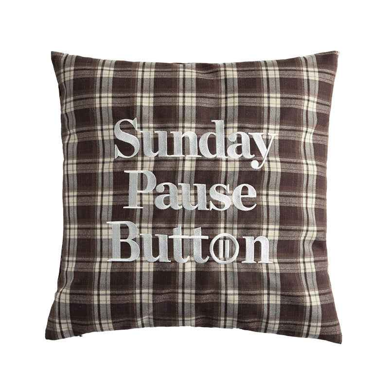 Puppy Striped Waist Support Shaped Couch Pillow