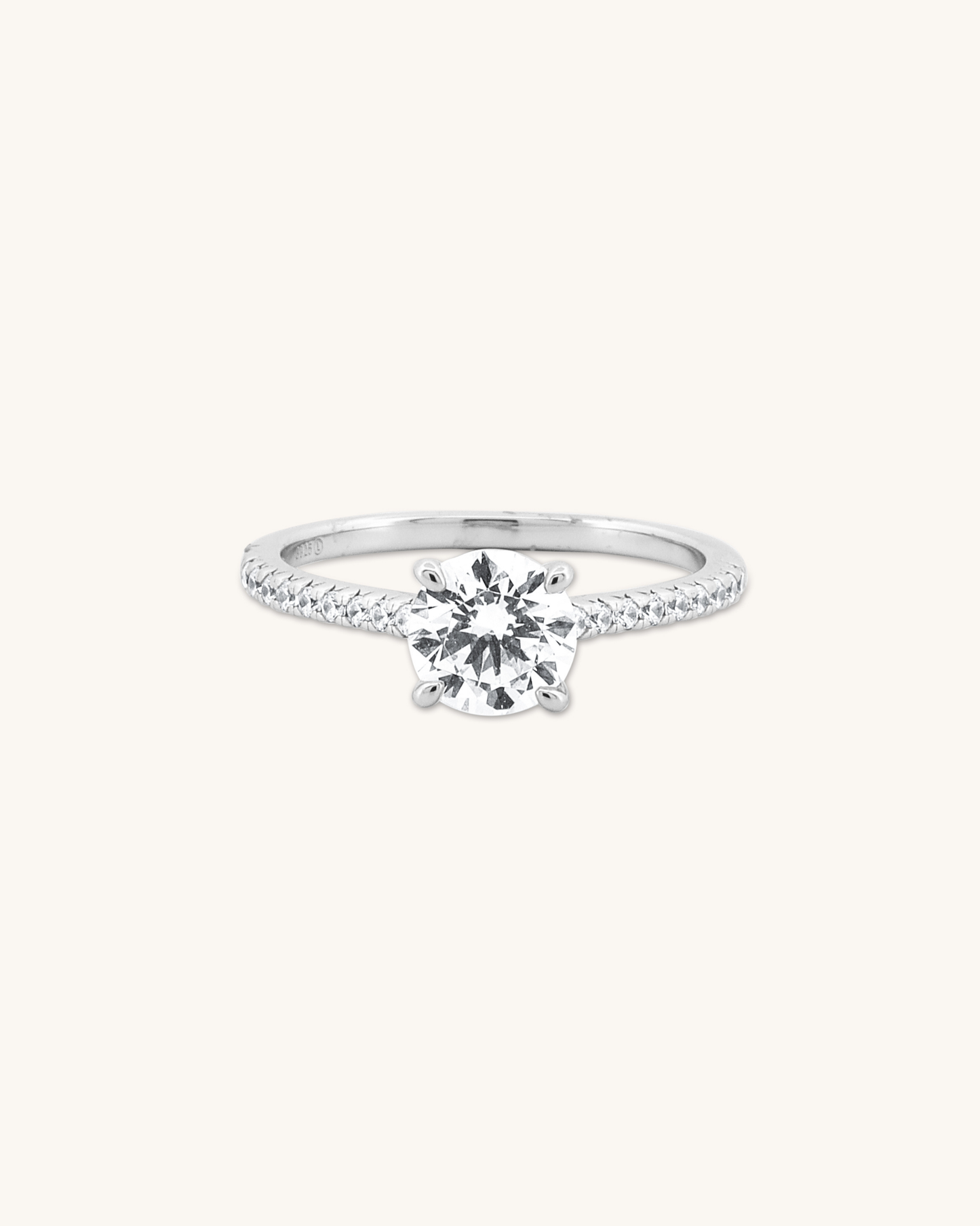 Solitaire Cut Moissanite Engagement Ring