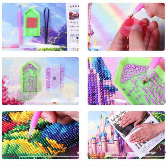 DIY Lighthouse Diamond Painting Full Diamond Embroidery 5D Rubik's Cube Round Diamond Home Decoration