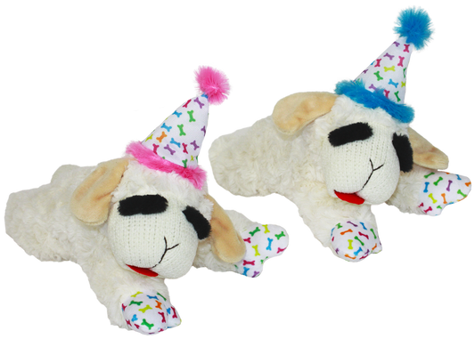 Multipet Lamb Chop® w/ Birthday Hat - Assorted Colors 4"