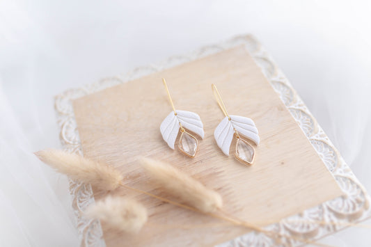 Clay Earrings | Floral Longline Hoops | Luxe Collection