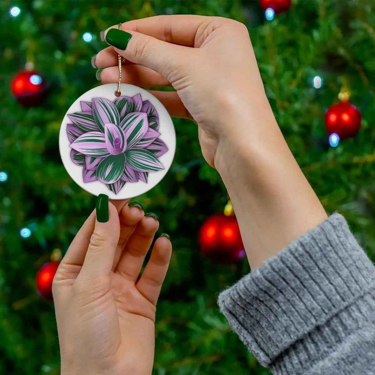 Tradescantia Nanouk Ceramic Ornament