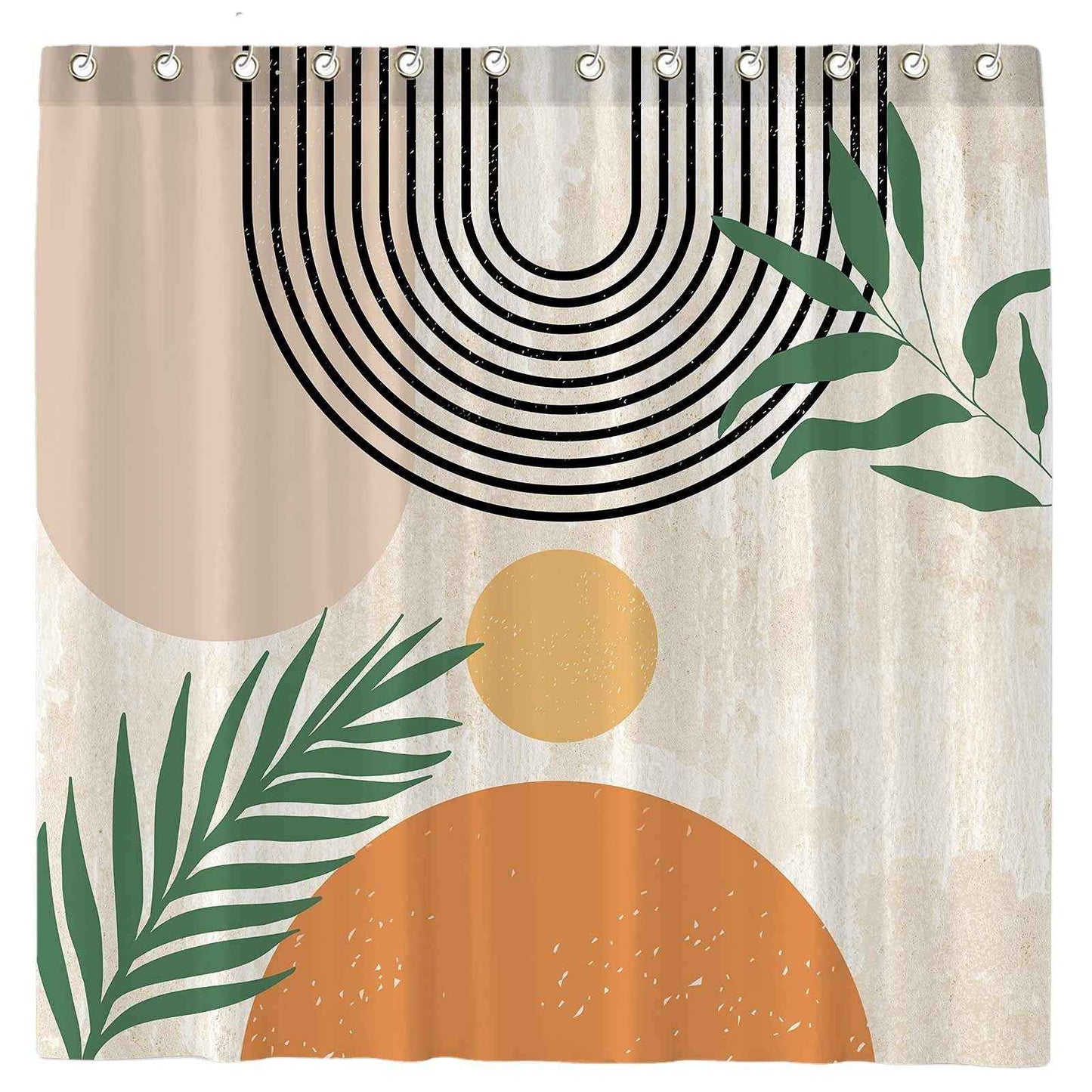 Abstract Shower Curtain Bohemian Arch Sun