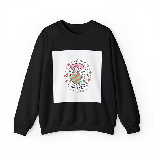 6 7 Weird Cupid Crewneck | Viral Valentine's Sweatshirt | Funny Quirky Love