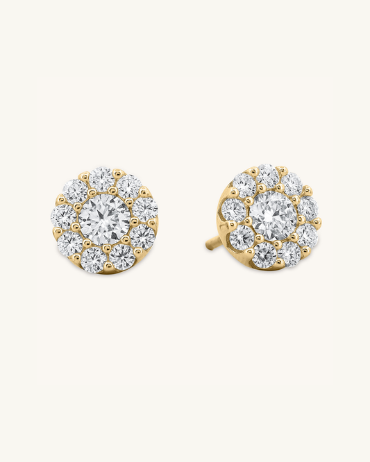 Spark Circle Moissanite Studs
