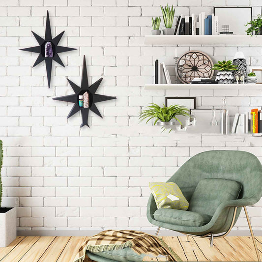 New Octagonal Star Wall Hanging Decorative Crystal Shelf