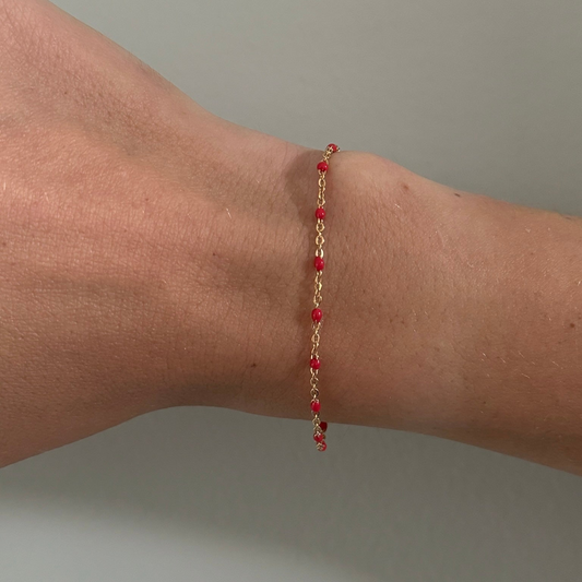 red daisy bracelet