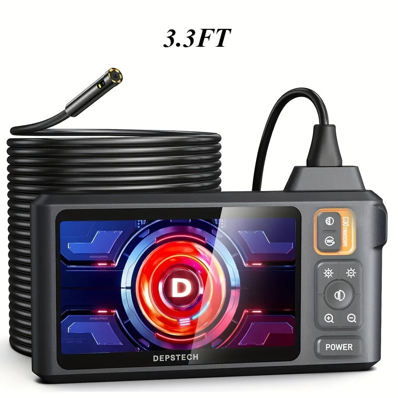 Endoscope Rechargeable Wire Cam w/ 8 LED Light 4.3" Screen 1080PHD 16ft.