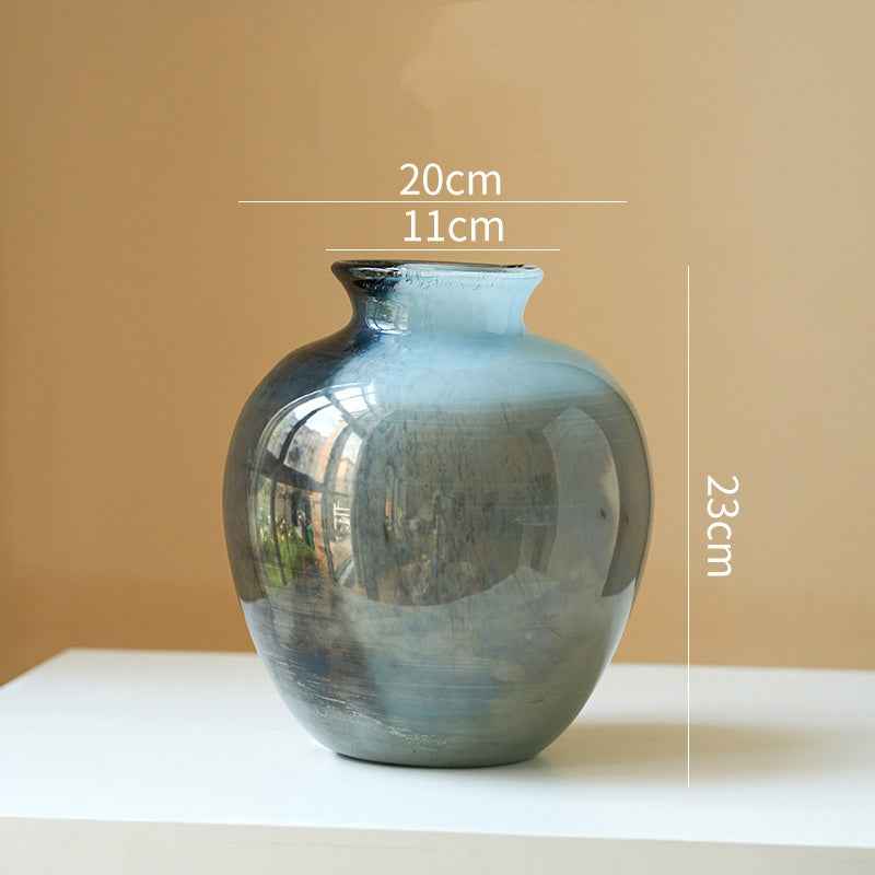 Lustrous Glass Vaseelegant Living Room Decor