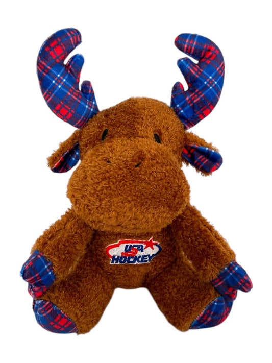 USA Hockey Officially Licensed Logo 10 Inch Sherpa Moose Plush
