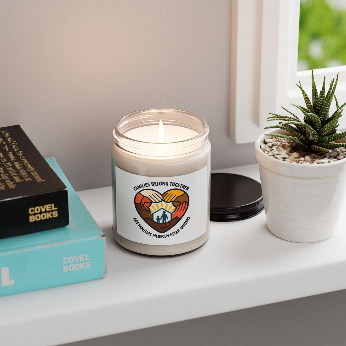 Families Belong Together Candle | Solidarity, Inclusive, Bilingual (Las Familias Merecen Estar Unidas)