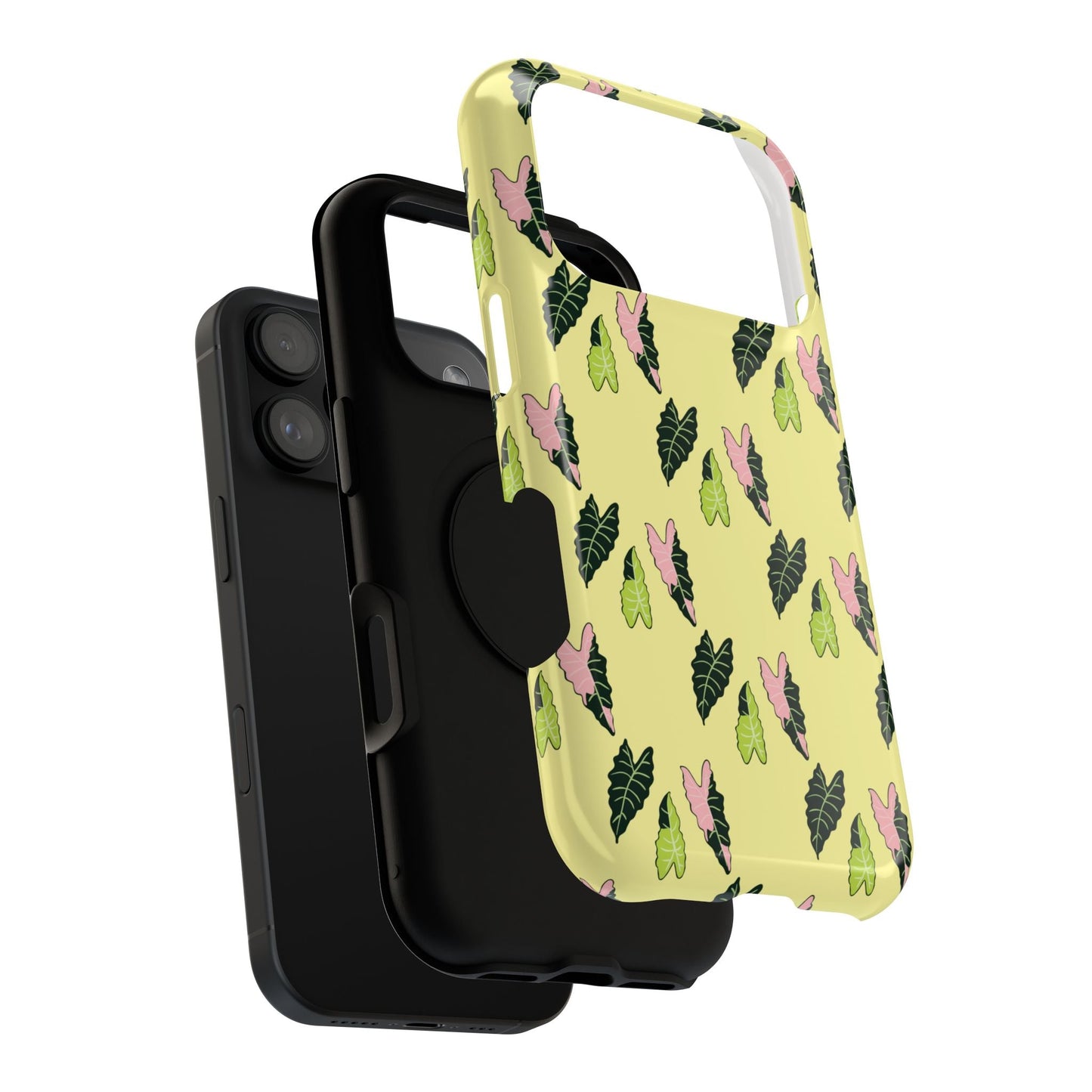 Alocasia Pattern Phone Case – Dual Layer Protective Cover