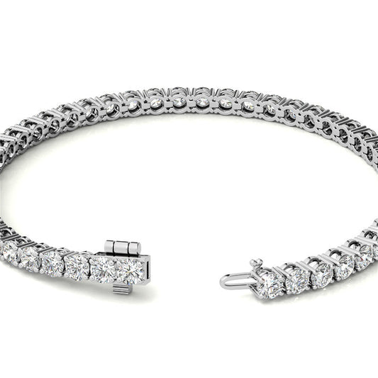 6.5 CTW Lab Grown Diamond (G/VS) Tennis Bracelet in Choice of 14k White or Yellow Gold - AGI Certified