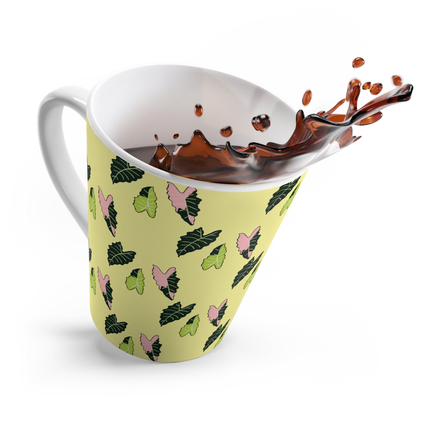 Alocasia Pattern Ceramic Mug 12 oz