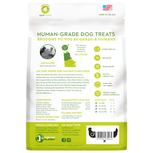 Spot Farms Dog Treats Sausage Chicken & Apple (12.5oz)