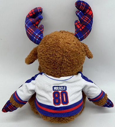 Miracle on Ice USA Hockey Officially Licensed 10 Inch Sherpa Moose Plush White Jersey