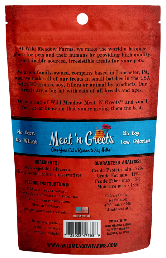 Wild Meadow Farms Meat 'N Greets Beef (2oz)