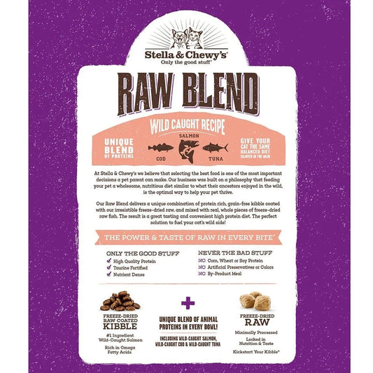 Stella & Chewy's Raw Blend Wild Caught Salmon Cat Food (2.5lbs)