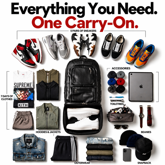 Black Leather Patented Carry-on Bag (XL Design) (Only 300 Made)