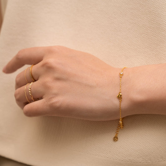 Dainty Heart CZ Bracelet