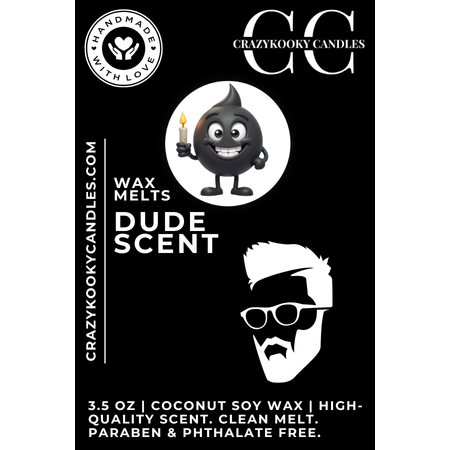 DUDE SCENT - Wax Melts, Scented Coconut Soy, 3.5oz