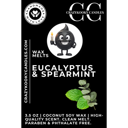 EUCALYPTUS & SPEARMINT - Wax Melts, Scented Coconut Soy, 3.5oz