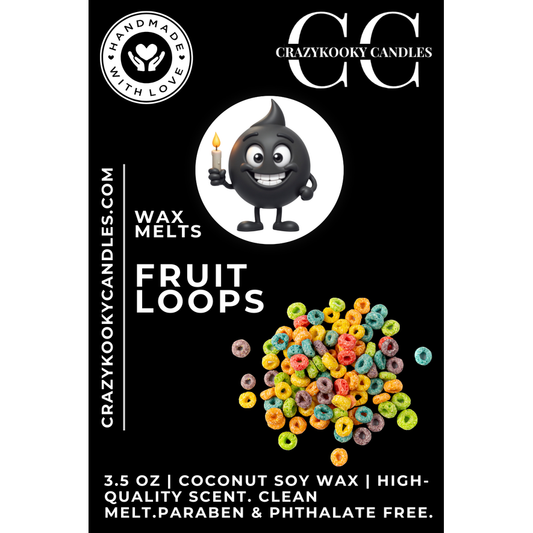 FRUIT LOOPS - Wax Melts, Scented Coconut Soy, 3.5oz