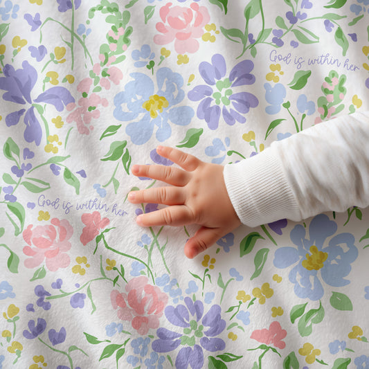 God is Within Her Minky Blanket
