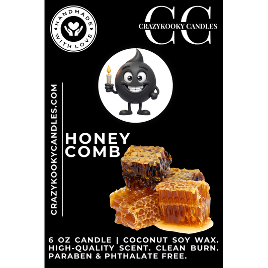 HONEY COMB - Funny Candle, Scented Coconut Soy Candle, 6oz