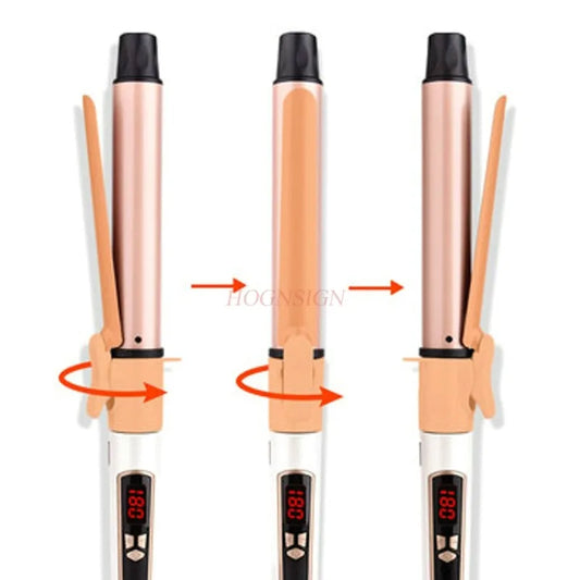 Professional Large Barrel Electric Hair Curler - Ceramic Dual-Use Rotating Curling Iron